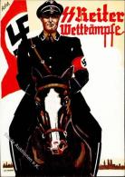 SS WK II - SS-REITER-WETTKÄMPFE MÜNCHEN - Künstlerkarte I - Guerre 1939-45