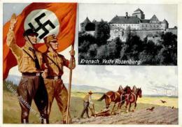 S.A.-Prop-Ak WK II - DEUTSCHES LAND - KRONACH VESTE ROSENBERG , Ecken Bestossen, II - War 1939-45