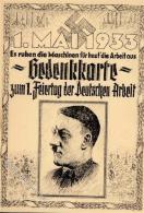 1. MAI 1933 WK II - Feiertag-Gedenkkarte, Sign. Salatowski, Kl. Randfleck, Noch I-II, Selten! - Oorlog 1939-45