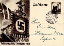 Reichsparteitag Nürnberg (8500) WK II 1934 Sonderstempel Künstlerkarte I-II - Guerre 1939-45