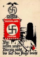 DANZIG WK II - NSDAP DANZIG - DEUTSCHLAND ERWACHE, 1934 I-II R! - War 1939-45