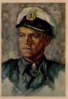 Ritterkreuzträger WK II Topp, Erich Korvettenkapitän Künstlerkarte I-II - Weltkrieg 1939-45