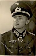 Ritterkreuzträger WK II Rehnitz, Konrad Leutnant Mit Unterschrift  Foto AK I-II - Weltkrieg 1939-45