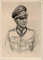 Ritterkreuzträger WK II Germer, Alfred Oberleutnant Künstler-Karte Sign. Graf, Oskar I-II - Weltkrieg 1939-45