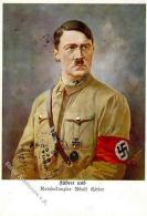 Hitler Sign. Dudde, Franz WK II  Künstlerkarte I-II (fleckig) - Weltkrieg 1939-45