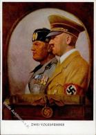 Hitler Mussolini WK II  Künstlerkarte I- - Weltkrieg 1939-45