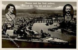 Hitler Koblenz (5400) Hindenburg Deutsches Eck WK II    Foto AK I-II - Oorlog 1939-45