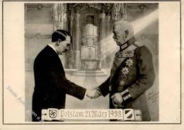 Hitler Hindenburg Potsdam 1933 WK II Künstlerkarte I-II - Guerre 1939-45