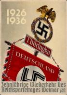 Propaganda WK II Weimar (o-5300) Zehnjährige Wiederkehr Des Reichsparteitages 1936 Sign. Wegener, J. Künstler- - Weltkrieg 1939-45