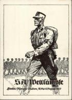 Propaganda WK II SA Wettkämpfe Sign. Flechtner Künstler-Karte I-II - Weltkrieg 1939-45
