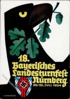 Propaganda WK II Nürnberg (8500) 18. Bayerisches Landesturnfest WK II Sign. Kannegiesser, H.  Künstlerkarte I- - Weltkrieg 1939-45