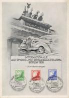 Propaganda WK II Int. Automobila U. Motorrad Ausstellung Sonderstempel 1938 I-II Expo - Weltkrieg 1939-45