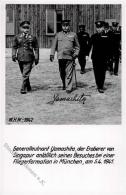 Propaganda WK II Generalleutnant Yamashita Besuch Einer Fliegerformation Foto-Karte I-II - Guerre 1939-45