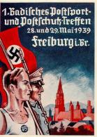 Propaganda WK II Freiburg (7800) 1. Badisches Postsport U. Postschutz Treffen I-II - Guerre 1939-45