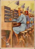 Propaganda WK II Frauen Schaffen Für Euch Die Fernsprechbeamtin Sign. Gagelmann Künstlerkarte I-II Femmes - Weltkrieg 1939-45