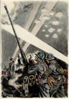 Propaganda WK II Flak Künstlerkarte I- - Guerre 1939-45