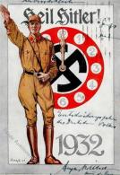Propaganda WK II 1932 Sign. Schaaf Seltene Künstler-Karte II R! (kleiner Einriss, Ringsum Beschnitten, Bug) R!R! - Weltkrieg 1939-45