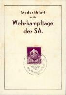 GEDENKBLATT - LINZ WEHRKAMPTAGE Der SA 1942 Mit S-o II - Weltkrieg 1939-45