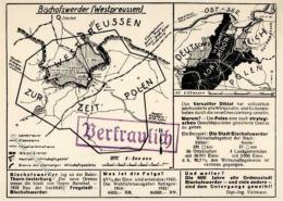 NS-LANDKARTE WK II - KORRIDOR - BISCHOFSWERDER WESTPREUSSEN I - Guerre 1939-45