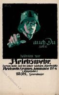 REICHSWEHR - Propagandakarte Auch Du Sollst Beitreten Zur Reichswehr, Sign. Künstlerkarte I-II - War 1914-18