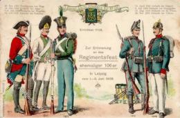 Regiment Leipzig (O7000) 7. Königl. Sächs. Infanterie Regt. Nr. 106 1908 I-II (fleckig) - Regimenten