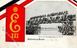 Regiment Eisenbahn Rgmt. Nr. III 1906 I-II (Ecke Abgestossen) Chemin De Fer - Reggimenti