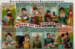 Musterung, Gruß Von Der, 10 Gebote Für Die Soldatenbraut, Ca. 1910 I-II - Altri & Non Classificati