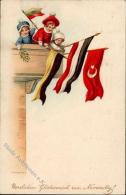 Propaganda WK I Dreierbund Deutschland Österreich Türkei 1917 I-II - Sonstige & Ohne Zuordnung