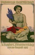 MARGARITENTAGE - 3. BLUMENTAG BASEL 1912, Künstlerkarte Sign. P.KAMMÜLLER, I-II - Andere & Zonder Classificatie