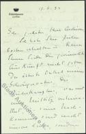 Adel Preussen Von Bismarck Brief Von Fürstin M. Von Bismarck Geb. Gräfin Marguerite Hoyos Autograph 1934 I-II - Other & Unclassified