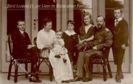 Adel Fürst Leopold IV. Zur Lippe Mit Familie Foto AK I- - Sonstige & Ohne Zuordnung