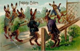 Hase Personifiziert Kegeln Bier Ostern  Prägedruck 1908 I-II Paques Bière - Andere & Zonder Classificatie