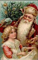 Weihnachtsmann Kind  Prägedruck I-II Pere Noel - Altri & Non Classificati