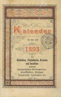 Kalender 1893 Mit Notizbuch Sehenswürdigkeiten Wien Posttarife Usw. I-II (altersbedingete Gebrauchsspuren) - Autres & Non Classés