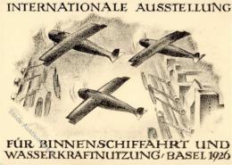 Ausstellung Basel (4000) Schweiz Binnenschiffahrt Und Wasserkraftnutzung  Künstlerkarte I- Expo - Sonstige & Ohne Zuordnung