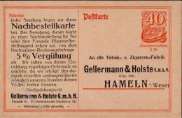 Tabakwerbung Hameln (3250) Gellermann $ Holste Werbe AK I-II - Autres & Non Classés