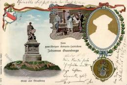 Gutenberg 500 Jähriges Jubiläum Lithographie 1900 I-II - Other & Unclassified