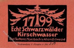 Alkoholwerbung Mösbach (7590) Echt Schwarzwäder Kirschwasse Carl Sutterer Werbe AK I-II - Advertising