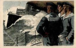 Werbung Bahlsen Keks Torpedoboot In Voller Fahrt Matrosen Sign. Georgi Werbe AK 1915 I-II Publicite - Reclame