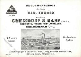Werbung Reichenbach (O8907) Griessdorf & Rabe Chemische Farben Werbe AK I-II Publicite - Werbepostkarten