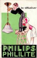 Werbung Philips Lampen Künstlerkarte I-II Publicite - Werbepostkarten