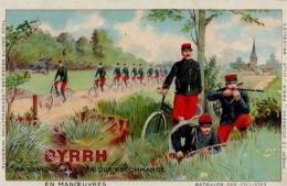 Collection Byrrh Vin Tonique Et Hygieni Bataillon Des Cyclistes Werbe-Karte I-II - Pubblicitari