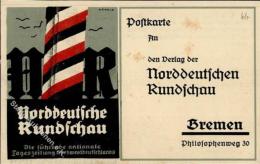 BREMEN - Tageszeitung NORDDEUTSCHE RUNDSCHAU Sign. Arnold I-II - Publicidad