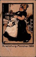 Hohlwein, L. München (8000) Ausstellung Frau  1908 I-II (Marke Entfernt) Expo - Hohlwein, Ludwig