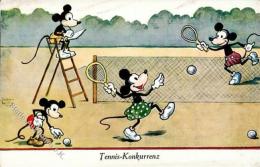 Micky Maus Tennis Konkurrenz Künstler-Karte Sign. Wills, John I-II - Autres & Non Classés