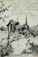 Handgemalt Sign. Janssen, W.  Künstlerkarte 1903 I-II Peint à La Main - Sonstige & Ohne Zuordnung