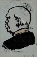 Handgemalt Bismarck Sign. Wiltz, P. Künstlerkarte 1907 I-II (fleckig) Peint à La Main - Sonstige & Ohne Zuordnung