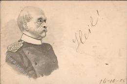 Handgemalt Bismarck Künstlerkarte 1905 I-II (fleckig) Peint à La Main - Sonstige & Ohne Zuordnung
