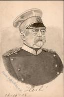 Handgemalt Bismarck Künstlerkarte 1905 I-II (fleckig) Peint à La Main - Sonstige & Ohne Zuordnung