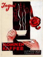 Handgemalt AK Entwurf Ingwi Bohnenkaffee Künstlerkarte I-II (keine Ak-Einteilung) Peint à La Main - Sonstige & Ohne Zuordnung